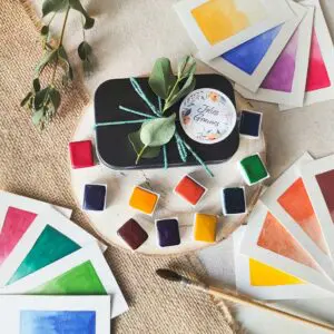 palette aquarelle composée