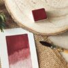 Aquarelle artisanale Chêne Pourpre en demi-godet