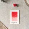 Aquarelle artisanale Coquelicot en demi-godet