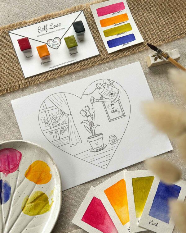 Self Love - Palette de 4 couleurs + coloriage – Image 4
