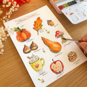 Atelier café aquarelle - Douceurs de l'automne