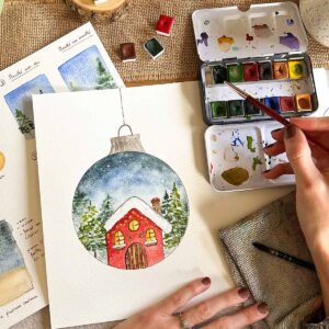 Atelier café aquarelle - Chalet de Noël