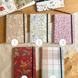 Carnet aquarelle en tissu – Format Portrait (14,8 × 21 cm)