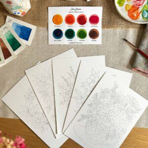 Carte échantillon 8 couleurs + 5 affiches à colorier