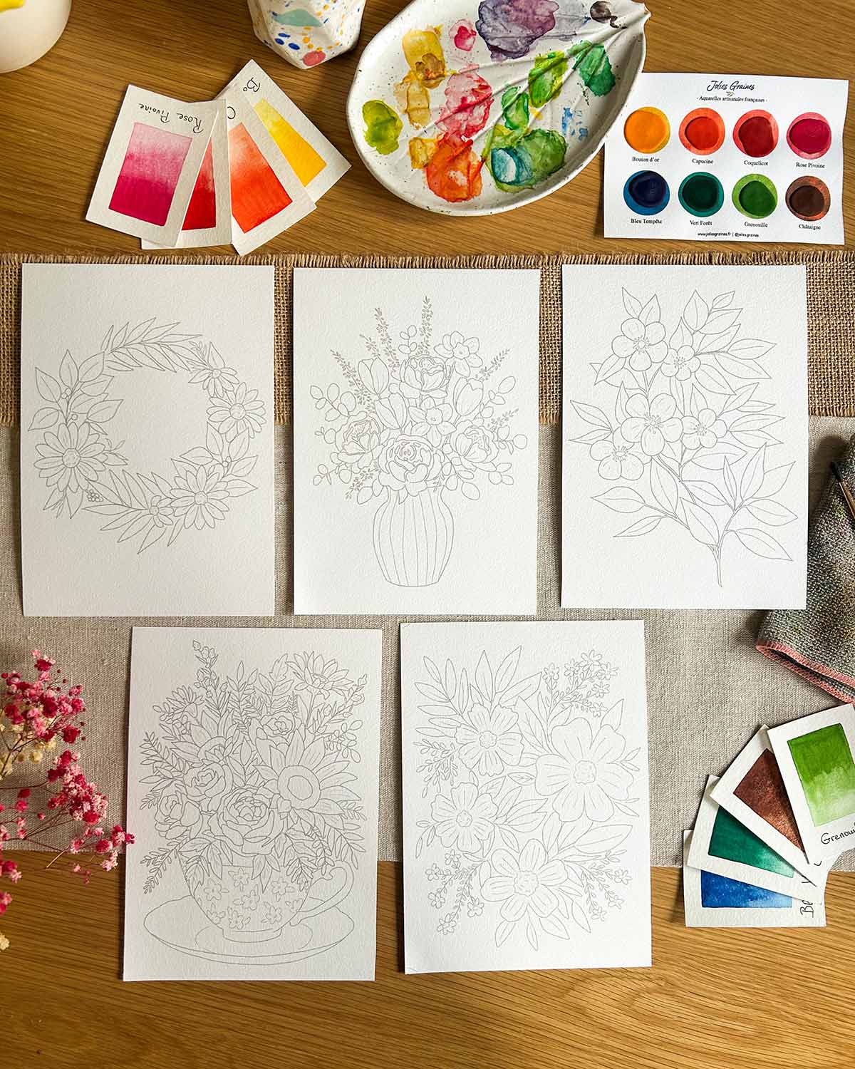 Carte échantillon 8 couleurs + 5 affiches à colorier – Image 3