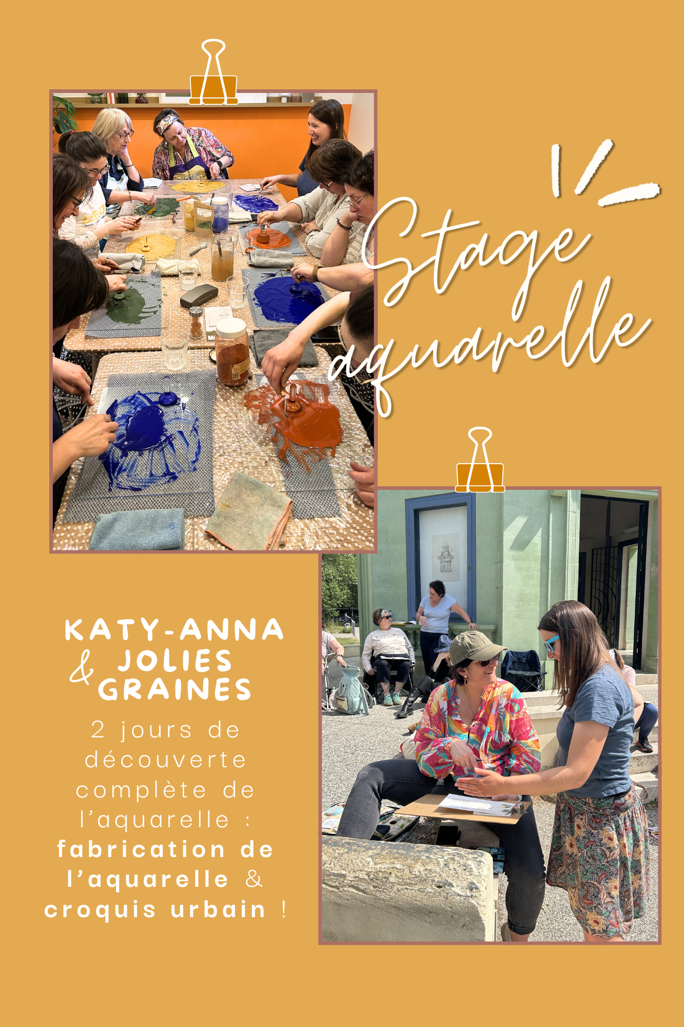 Stage aquarelle à Libourne - Jolies Graines x Katy-Anna